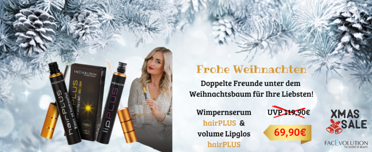 Hairplus Facevolution CLASSIC Wimpernserum Wachstumsfluid 4,5 ml SET+ Lip Booster 5 ml