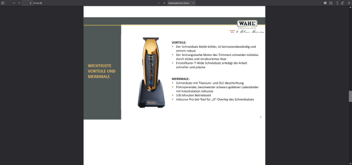 *Wahl 5 Series Detailer GOLD cordless LI 08171-716