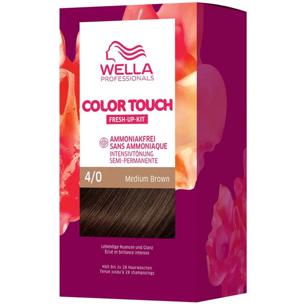 Wella Color Touch FRESH UP KIT PURE_NATURALS 4/0 mittelbraun, 130ml