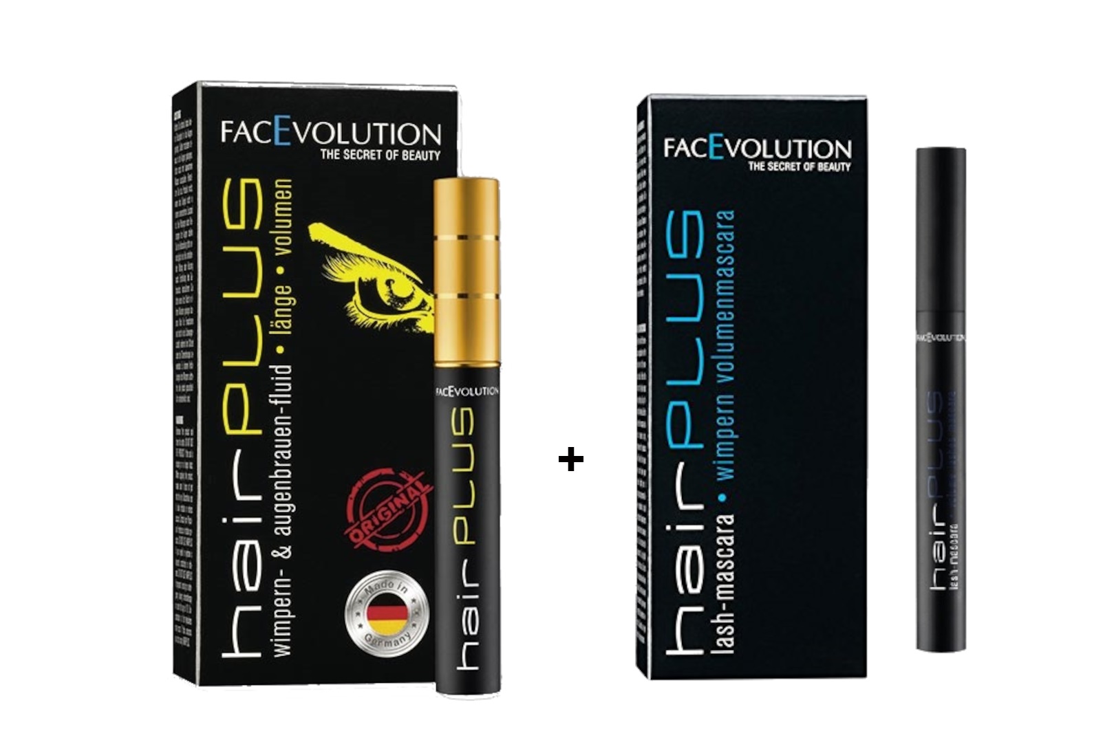 Hairplus Facevolution Wimpernserum Classic 4,5ml SET+ Lash Mascara 6 ml GRATIS